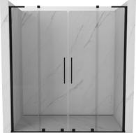 Mexen Velar L Duo Schiebetüren 170 cm, transparent, schwarz - 871-170-003-02-70