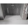 Mexen Velar L Duo Schiebetür-Duschabtrennung 170 cm, transparent, gebürstetes Nickel - 871-170-003-02-97