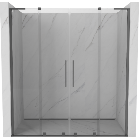 Mexen Velar L Duo Schiebetür 170 cm, transparent, gun metal - 871-170-003-02-95