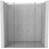 Mexen Velar L Duo Schiebetür für Dusche 180 cm, transparent, gebürsteter Nickel - 871-180-003-02-97