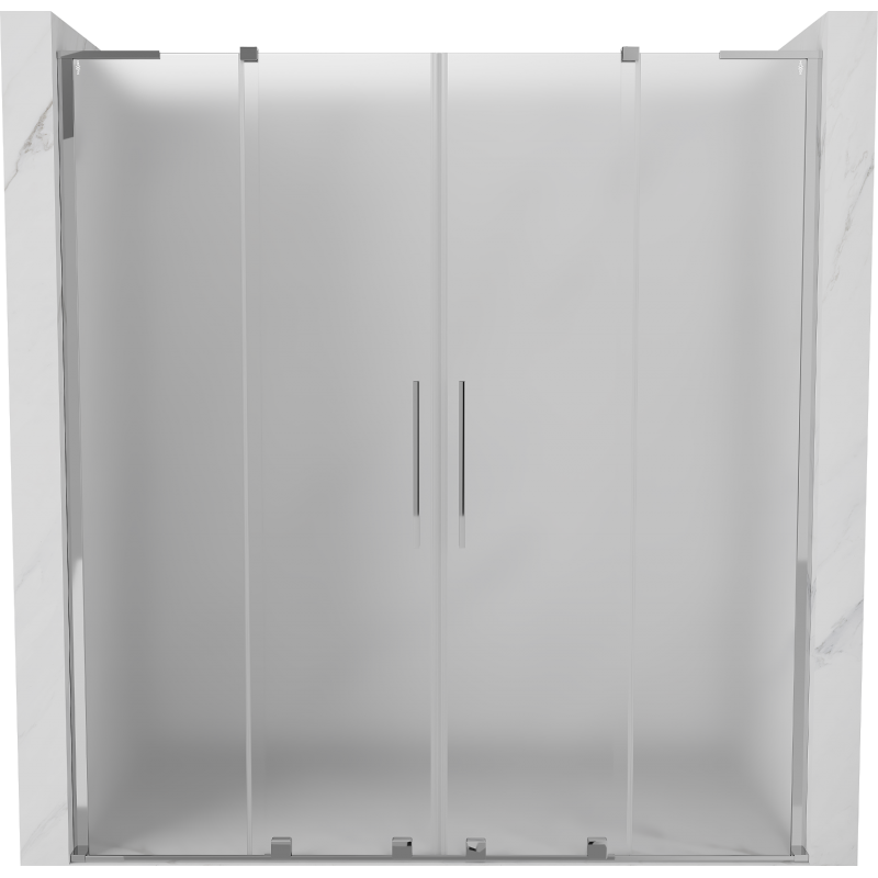 Mexen Velar L Duo Duschschiebetüren 200 cm, satiniert, Chrom - 871-200-003-32-01