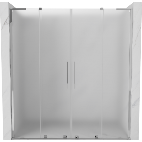 Mexen Velar L Duo Duschschiebetüren 200 cm, satiniert, Chrom - 871-200-003-32-01