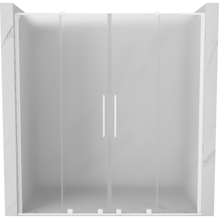 Mexen Velar L Duo Schiebetür-Duschwand 170 cm, satiniert, weiß - 871-170-003-32-20
