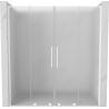 Mexen Velar L Duo Schiebetür-Duschwand 170 cm, satiniert, weiß - 871-170-003-32-20
