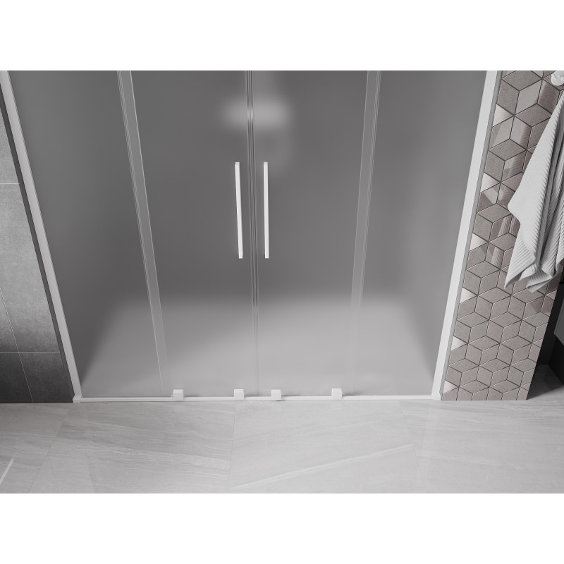 Mexen Velar L Duo Schiebetür 180 cm, matt, weiß - 871-180-003-32-20