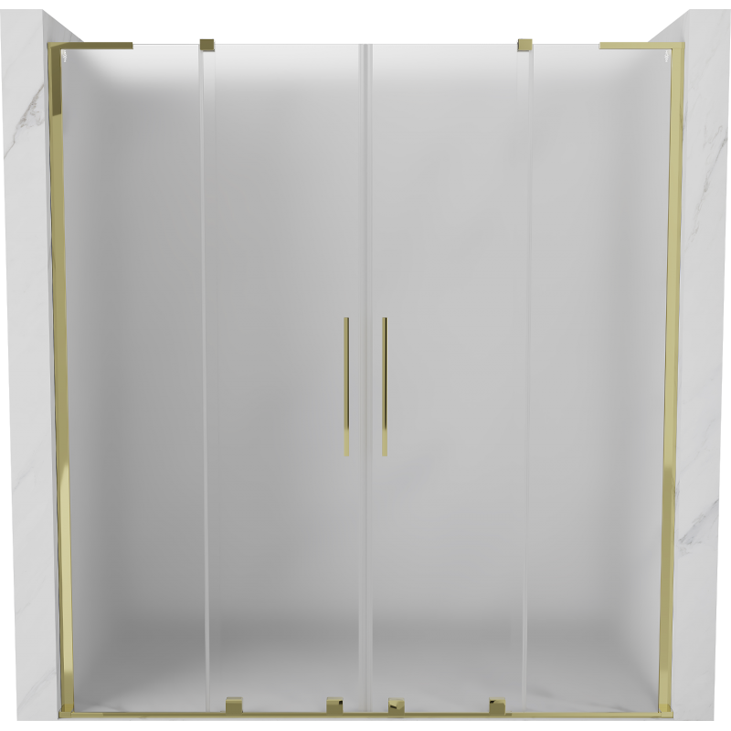 Mexen Velar L Duo Schiebetür für die Dusche 170 cm, matt, gold - 871-170-003-32-50