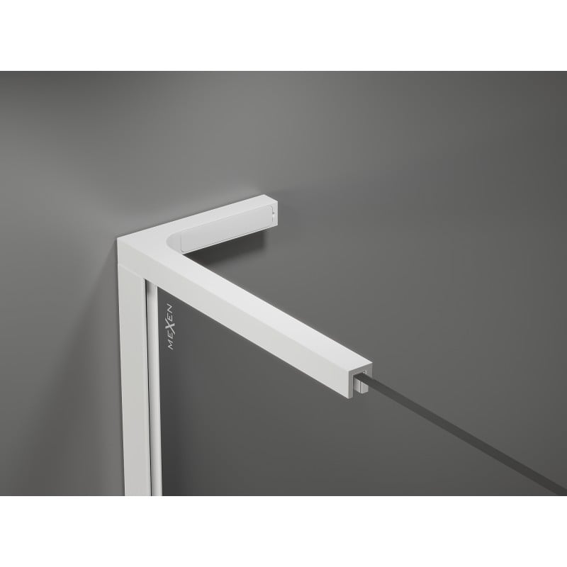 Mexen Velar L Duo Schiebetür-Duschwand 170 cm, satiniert, weiß - 871-170-003-32-20