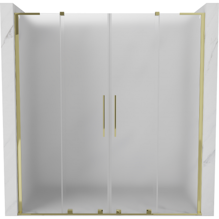Mexen Velar L Duo Schiebetür-Duschwand 180 cm, satiniert, gold - 871-180-003-32-50