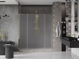 Mexen Velar L Duo Schiebetür für die Dusche 170 cm, matt, gold - 871-170-003-32-50