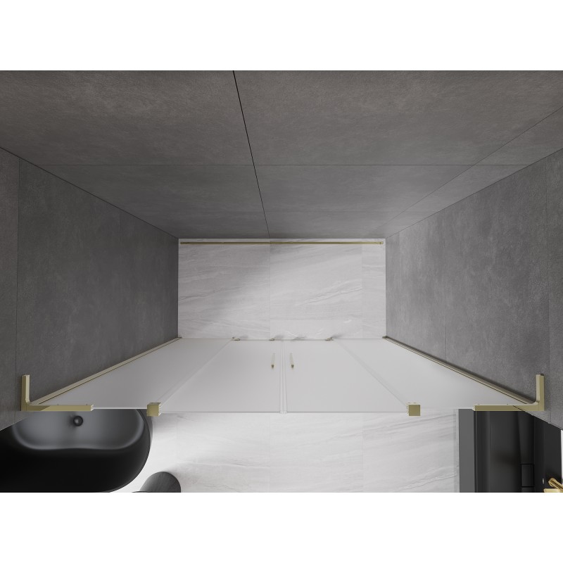 Mexen Velar L Duo Schiebetür für die Dusche 170 cm, matt, gold - 871-170-003-32-50