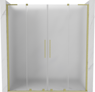 Mexen Velar L Duo Schiebetür-Duschwand 170 cm, matt, gebürstetes Gold - 871-170-003-32-55