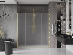 Mexen Velar L Duo Duschschiebetüren 180 cm, satiniert, gold gebürstet - 871-180-003-32-55