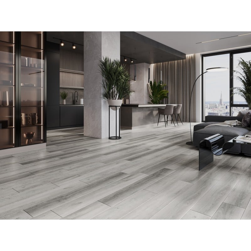 Mexen Santa Clara Muster von SPC-Vinylpaneelen 6,5 mm, IXPE-Unterlage 1,5 mm, 4 V-Fuge, Eiche - F1010-S