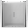 Mexen Velar L Duo Duschschiebetüren 170 cm, matt, gebürstetes Gun Gray - 871-170-003-32-66
