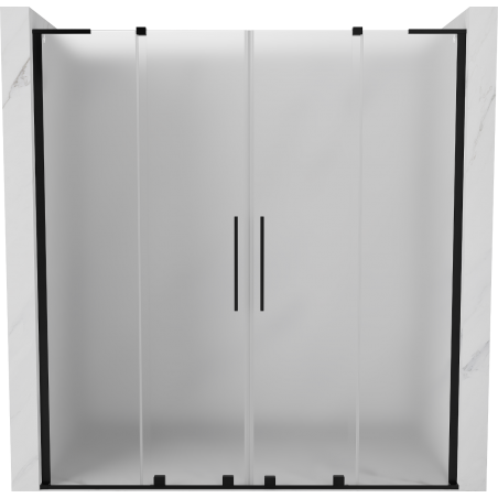 Mexen Velar L Duo Schiebetüren 180 cm, Frost, Schwarz - 871-180-003-32-70