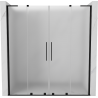 Mexen Velar L Duo Schiebetüren 180 cm, Frost, Schwarz - 871-180-003-32-70