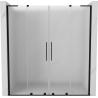 Mexen Velar L Duo Duschschiebetür 200 cm, satiniert, schwarz - 871-200-003-32-70