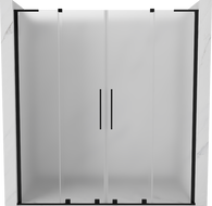 Mexen Velar L Duo Duschschiebetür 200 cm, satiniert, schwarz - 871-200-003-32-70