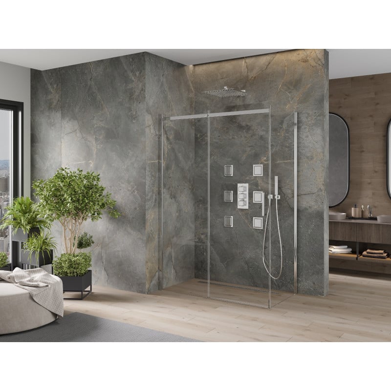 Mexen Omega Schiebeduschkabine 160 x 90 cm, transparent, chrom - 825-160-090-01-00