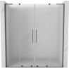Mexen Velar L Duo Schiebetüren 200 cm, Milchglas, Gun Metal - 871-200-003-32-95