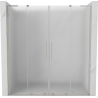 Mexen Velar L Duo Schiebetüren 200 cm, Milchglas, gebürsteter Nickel - 871-200-003-32-97