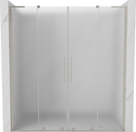 Mexen Velar L Duo Schiebetüren 200 cm, Milchglas, gebürsteter Nickel - 871-200-003-32-97
