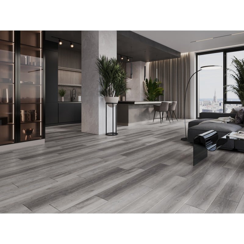 Mexen El Monte Muster von SPC-Vinylpaneelen 6,5 mm, IXPE-Unterlage 1,5 mm, 4 V-Fuge, Eiche - F1011-S