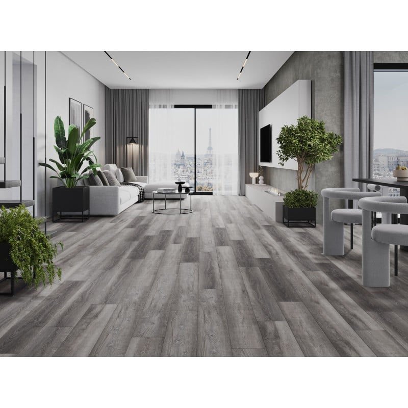 Mexen El Monte Muster von SPC-Vinylpaneelen 6,5 mm, IXPE-Unterlage 1,5 mm, 4 V-Fuge, Eiche - F1011-S