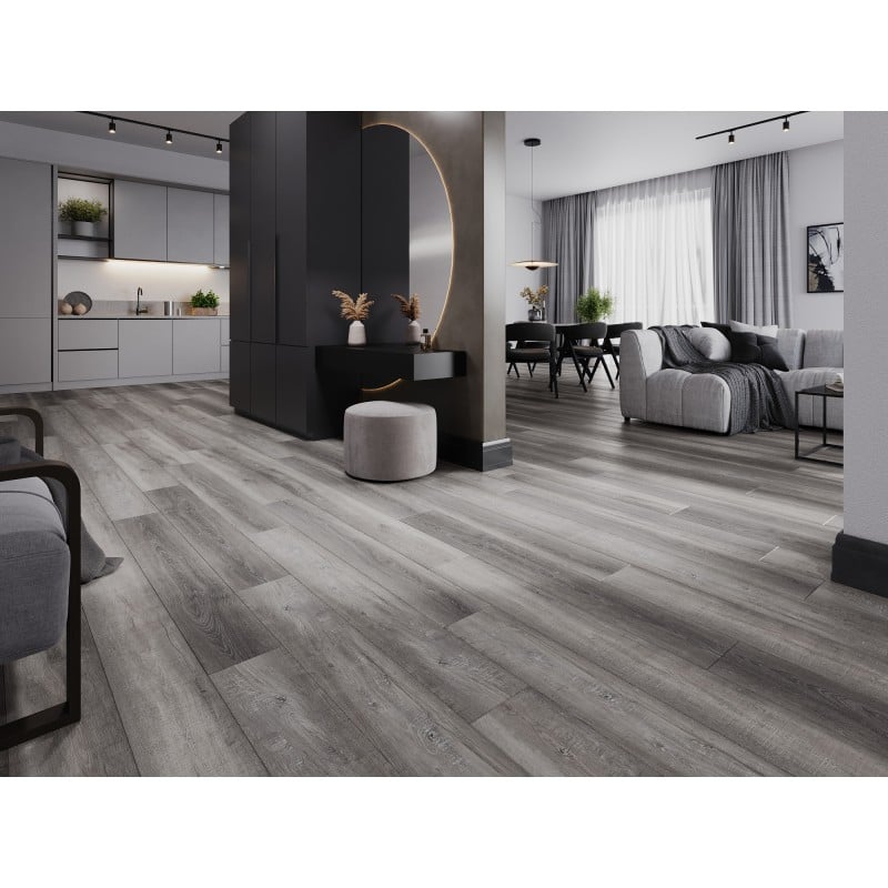 Mexen El Monte Muster von SPC-Vinylpaneelen 6,5 mm, IXPE-Unterlage 1,5 mm, 4 V-Fuge, Eiche - F1011-S