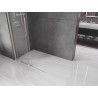 Mexen Velar Schiebeduschelement Walk-in 70 x 200 cm, transparent 8 mm, gebürsteter Nickel - 871-070-000-03-97