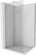 Mexen Velar Schiebetür-Duschwand Walk-in 90 x 200 cm, transparent 8 mm, gebürsteter Nickel - 871-090-000-03-97