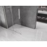 Mexen Velar Schiebeduschwand Walk-in 100 x 200 cm, transparent 8 mm, gebürstetes Nickel - 871-100-000-03-97