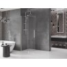 Mexen Velar Schiebetür-Duschwand Walk-in 90 x 200 cm, transparent 8 mm, gebürsteter Nickel - 871-090-000-03-97
