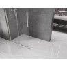 Mexen Velar Schiebetür-Duschwand Walk-in 120 x 200 cm, transparent 8 mm, gebürsteter Nickel - 871-120-000-03-97