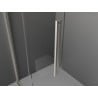 Mexen Velar Schiebeduschwand Walk-in 100 x 200 cm, transparent 8 mm, gebürstetes Nickel - 871-100-000-03-97