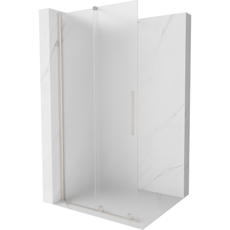 Mexen Velar Duschwand verschiebbar Walk-in 70 x 200 cm, Frost 8 mm, gebürsteter Nickel - 871-070-000-33-97