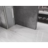 Mexen Velar Duschwand Schiebetür Walk-in 90 x 200 cm, Mattglas 8 mm, gebürsteter Nickel - 871-090-000-33-97