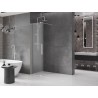 Mexen Velar Duschtrennwand Schiebetür Walk-in 75 x 200 cm, satiniert 8 mm, gebürsteter Nickel - 871-075-000-33-97