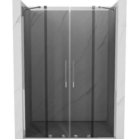 Mexen Velar Duo Schiebeduschtür 160 cm, Grafit, Chrom - 871-160-000-42-01