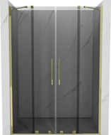 Mexen Velar Duo Schiebeduschtür 140 cm, Graphit, Gold - 871-140-000-42-50