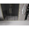 Mexen Velar Duo Schiebeduschtür 140 cm, grafit, gebürstetes Gold - 871-140-000-42-55