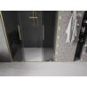 Mexen Velar Duo Schiebeduschtür 140 cm, grafit, gebürstetes Gold - 871-140-000-42-55