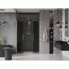 Mexen Velar Duo Schiebeduschtür 140 cm, grafit, gebürstetes Gold - 871-140-000-42-55