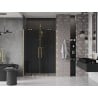 Mexen Velar Duo Schiebeduschtür 140 cm, grafit, gebürstetes Gold - 871-140-000-42-55