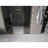 Mexen Velar Duo Schiebeduschtür 160 cm, Graphit, gebürstetes Gold - 871-160-000-42-55