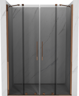 Mexen Velar Duo Schiebetür für Dusche 140 cm, Graphit, Roségold - 871-140-000-42-60