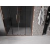 Mexen Velar Duo Schiebetür für Dusche 140 cm, Graphit, Roségold - 871-140-000-42-60