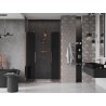 Mexen Velar Duo Schiebetüren Dusche 160 cm, Graphit, Roségold - 871-160-000-42-60