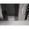 Mexen Velar Duo Schiebetüren Dusche 160 cm, Graphit, Roségold - 871-160-000-42-60