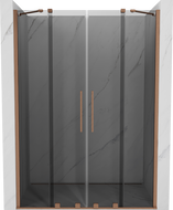 Mexen Velar Duo Schiebetüren 140 cm, Graphit, gebürstetes Kupfer - 871-140-000-42-65